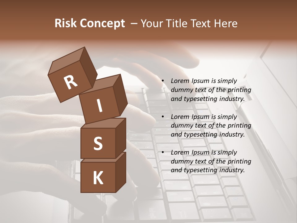 A Person Typing On A Laptop With Their Hands PowerPoint Template