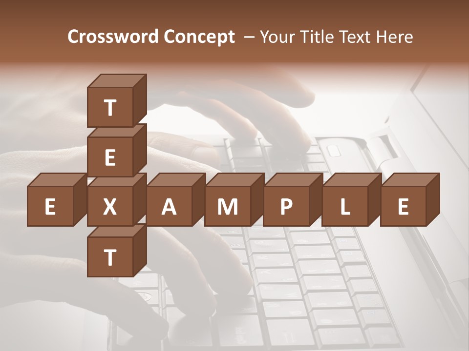 A Person Typing On A Laptop With Their Hands PowerPoint Template