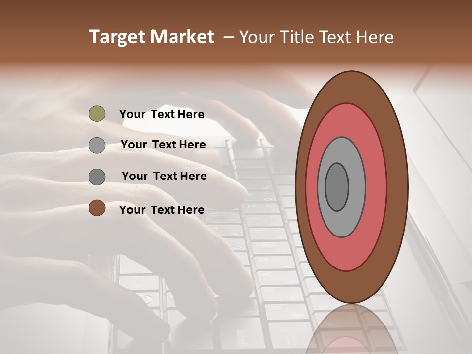 A Person Typing On A Laptop With Their Hands PowerPoint Template