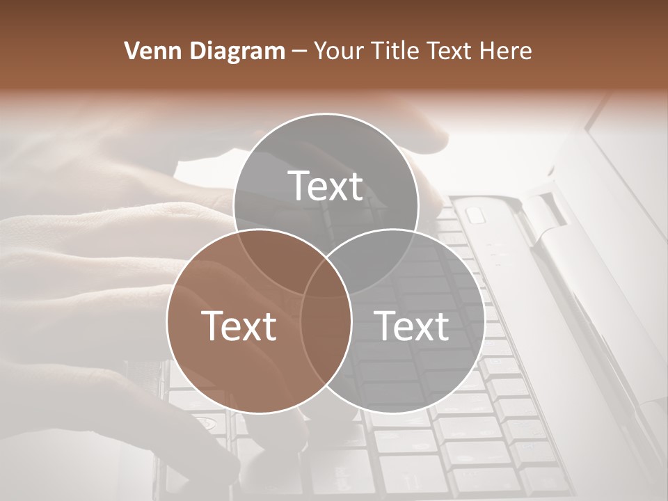 A Person Typing On A Laptop With Their Hands PowerPoint Template