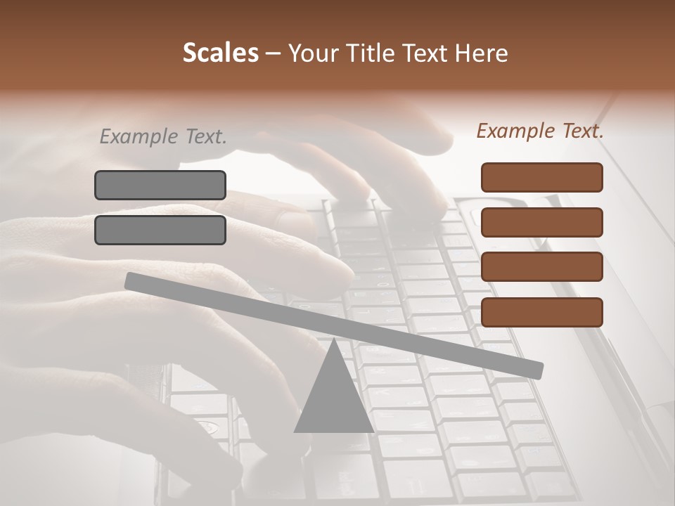 A Person Typing On A Laptop With Their Hands PowerPoint Template