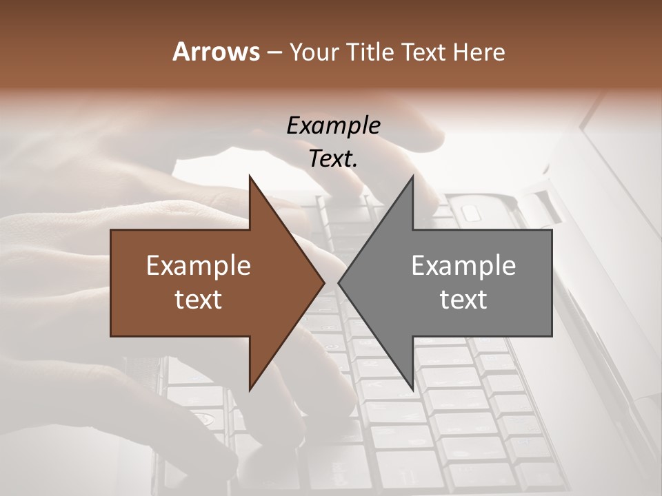 A Person Typing On A Laptop With Their Hands PowerPoint Template