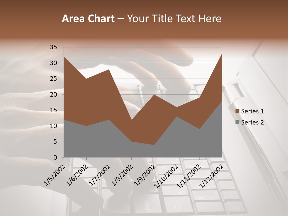 A Person Typing On A Laptop With Their Hands PowerPoint Template