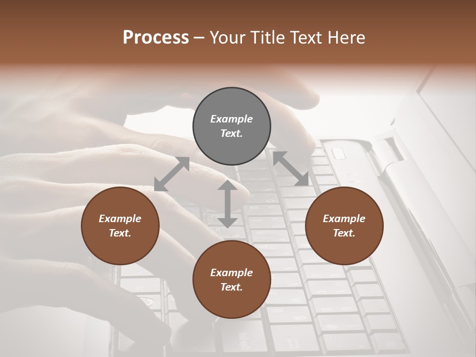 A Person Typing On A Laptop With Their Hands PowerPoint Template