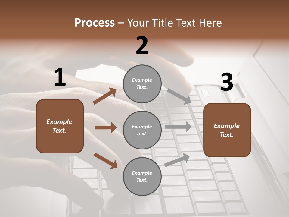 A Person Typing On A Laptop With Their Hands PowerPoint Template