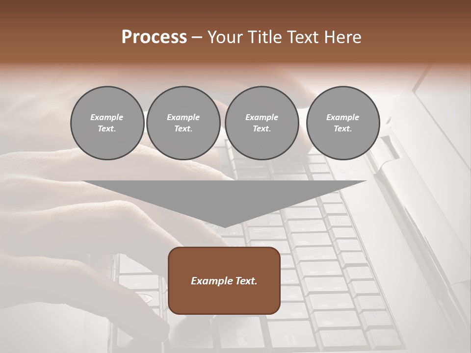 A Person Typing On A Laptop With Their Hands PowerPoint Template