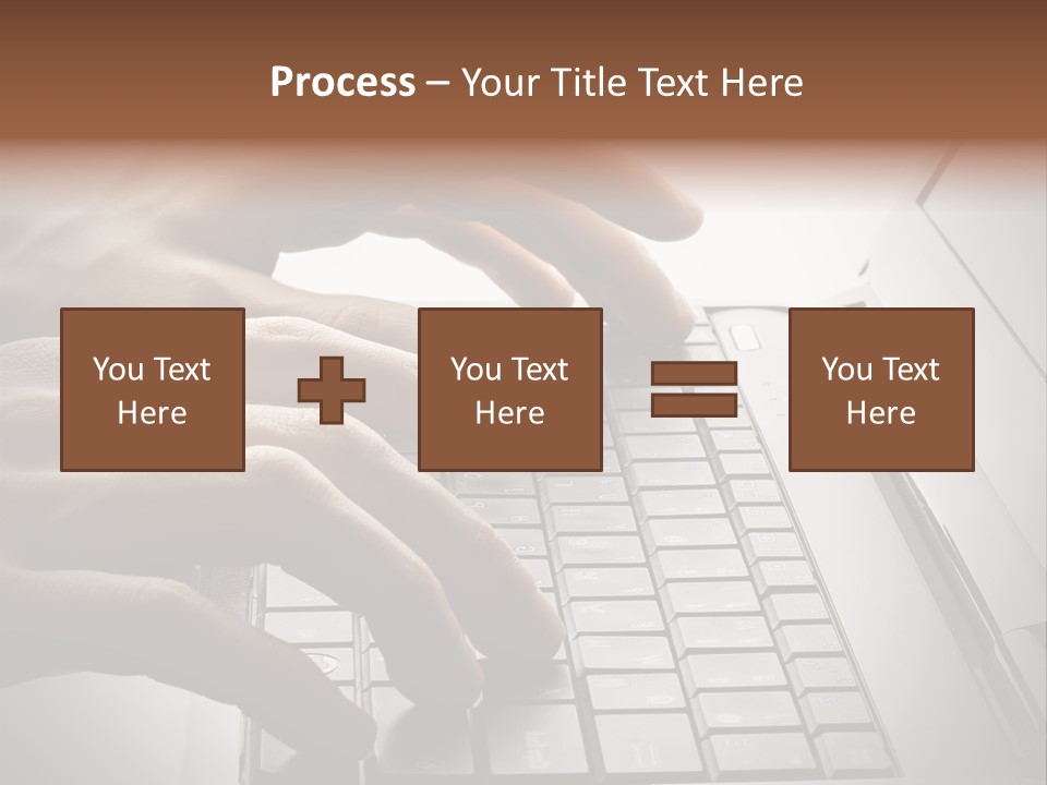 A Person Typing On A Laptop With Their Hands PowerPoint Template