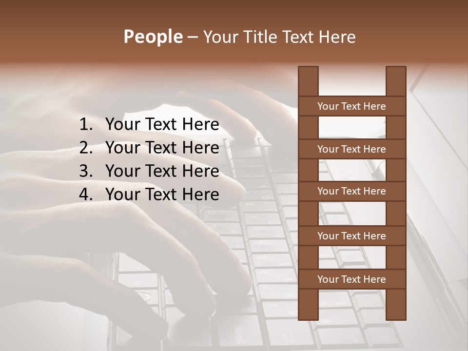 A Person Typing On A Laptop With Their Hands PowerPoint Template