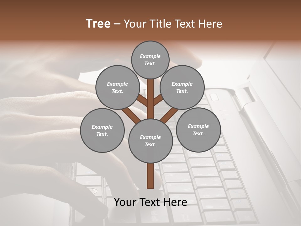 A Person Typing On A Laptop With Their Hands PowerPoint Template