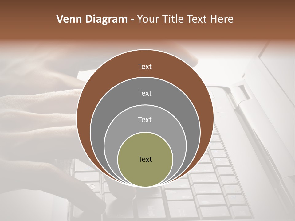 A Person Typing On A Laptop With Their Hands PowerPoint Template