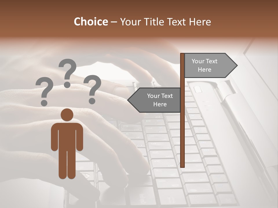 A Person Typing On A Laptop With Their Hands PowerPoint Template