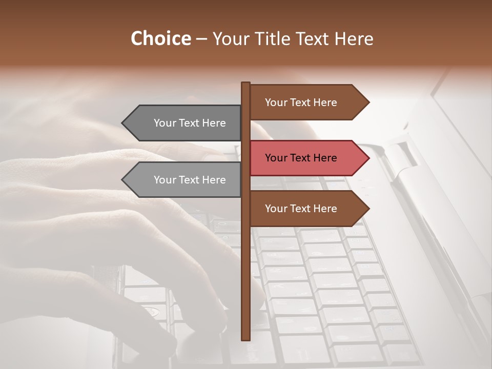 A Person Typing On A Laptop With Their Hands PowerPoint Template