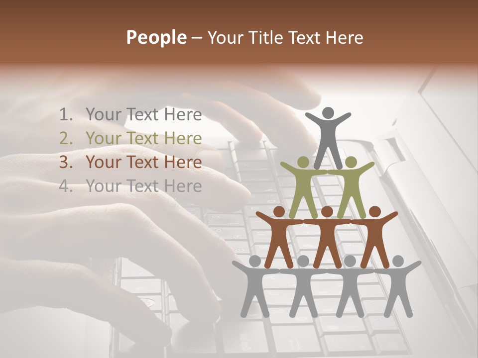 A Person Typing On A Laptop With Their Hands PowerPoint Template