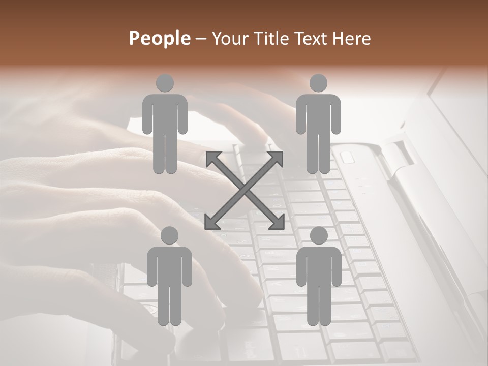 A Person Typing On A Laptop With Their Hands PowerPoint Template
