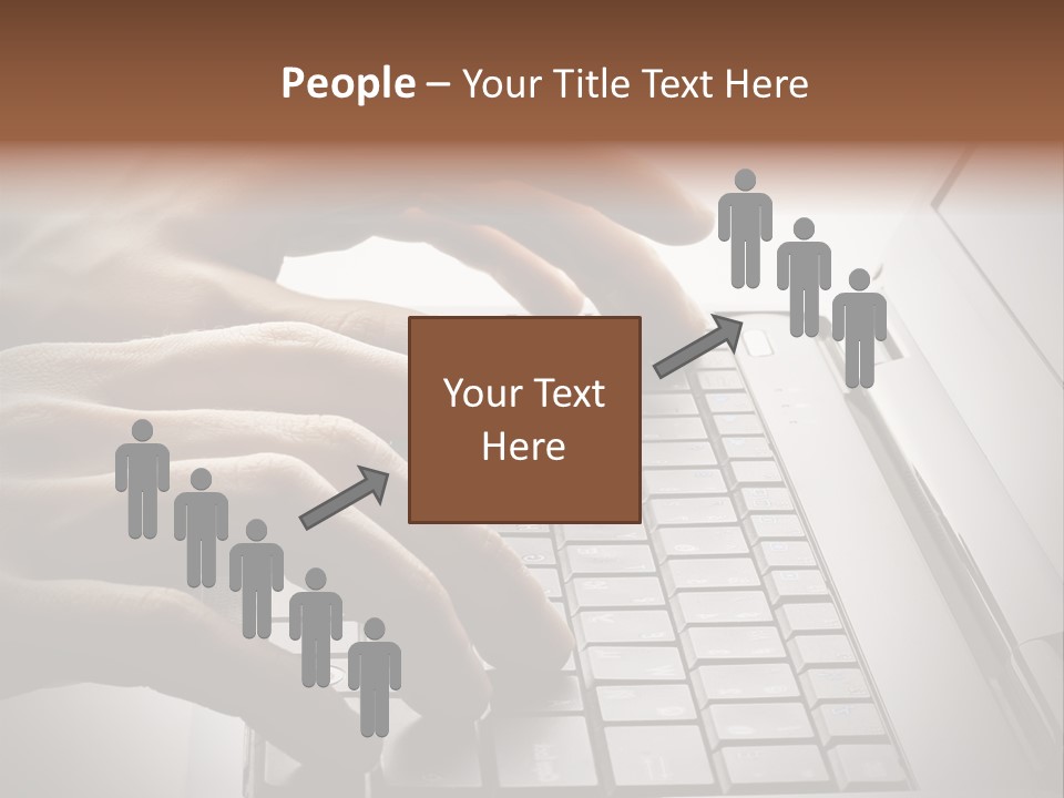 A Person Typing On A Laptop With Their Hands PowerPoint Template