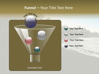 A Black Beach With Palm Trees And Water PowerPoint Template