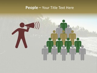 A Black Beach With Palm Trees And Water PowerPoint Template