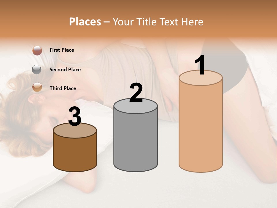 A Woman Laying On A Bed With Her Stomach Exposed PowerPoint Template