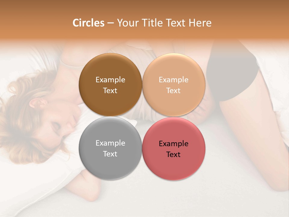 A Woman Laying On A Bed With Her Stomach Exposed PowerPoint Template