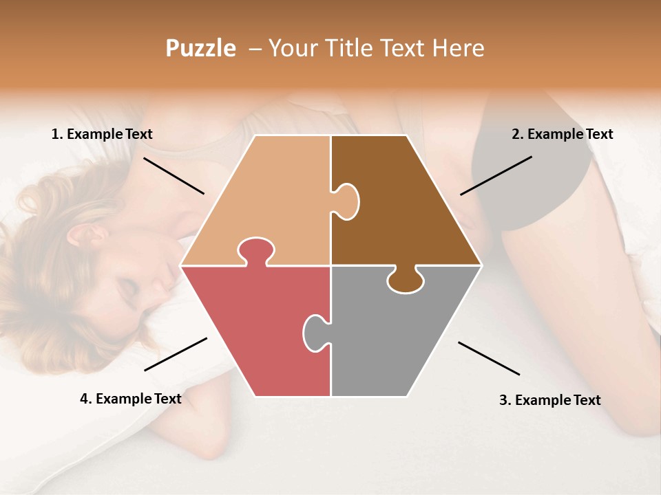 A Woman Laying On A Bed With Her Stomach Exposed PowerPoint Template