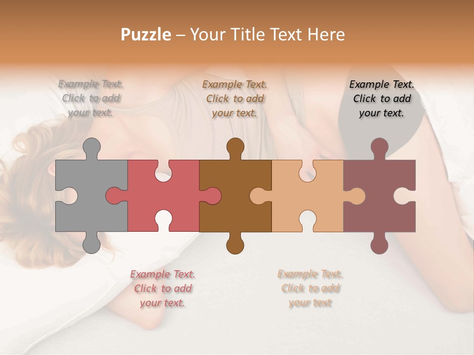 A Woman Laying On A Bed With Her Stomach Exposed PowerPoint Template