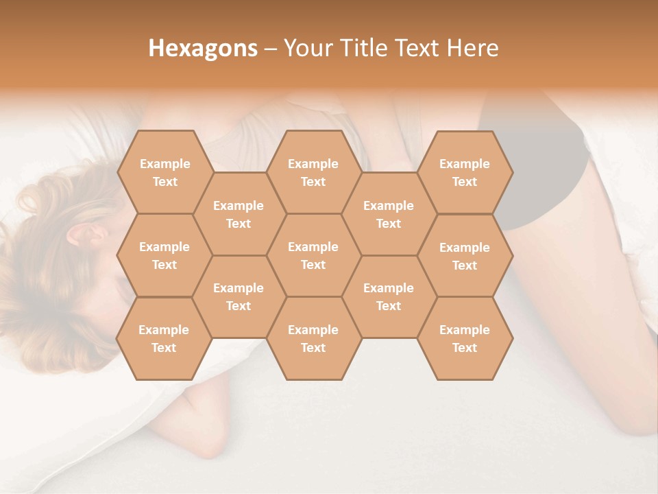 A Woman Laying On A Bed With Her Stomach Exposed PowerPoint Template