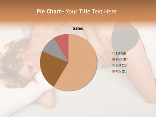 A Woman Laying On A Bed With Her Stomach Exposed PowerPoint Template