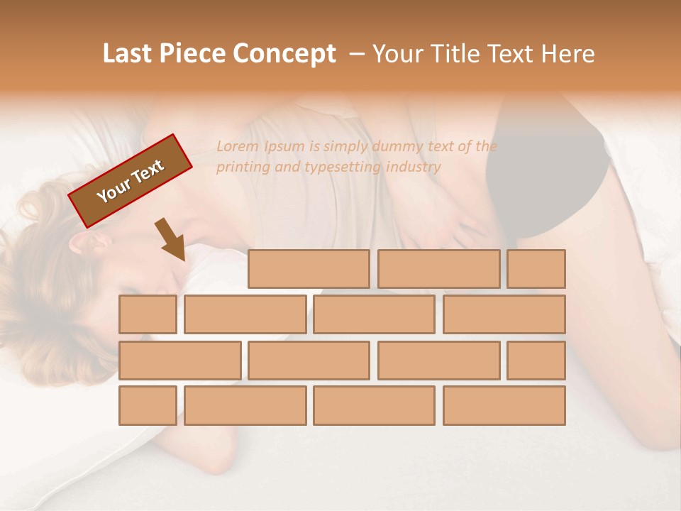 A Woman Laying On A Bed With Her Stomach Exposed PowerPoint Template