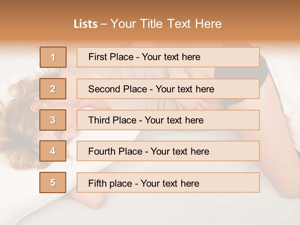 A Woman Laying On A Bed With Her Stomach Exposed PowerPoint Template