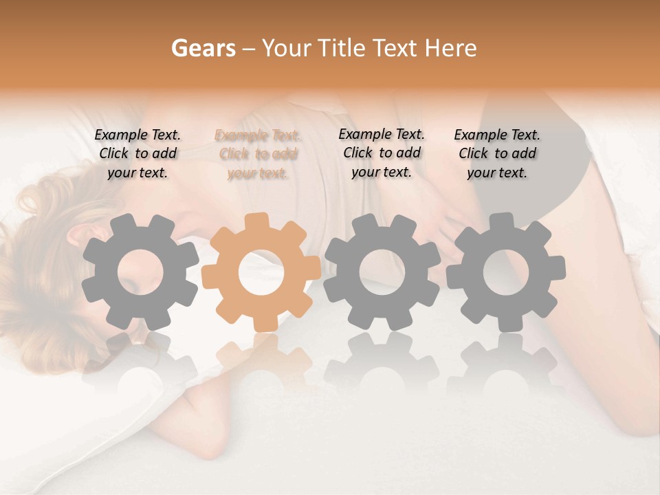 A Woman Laying On A Bed With Her Stomach Exposed PowerPoint Template