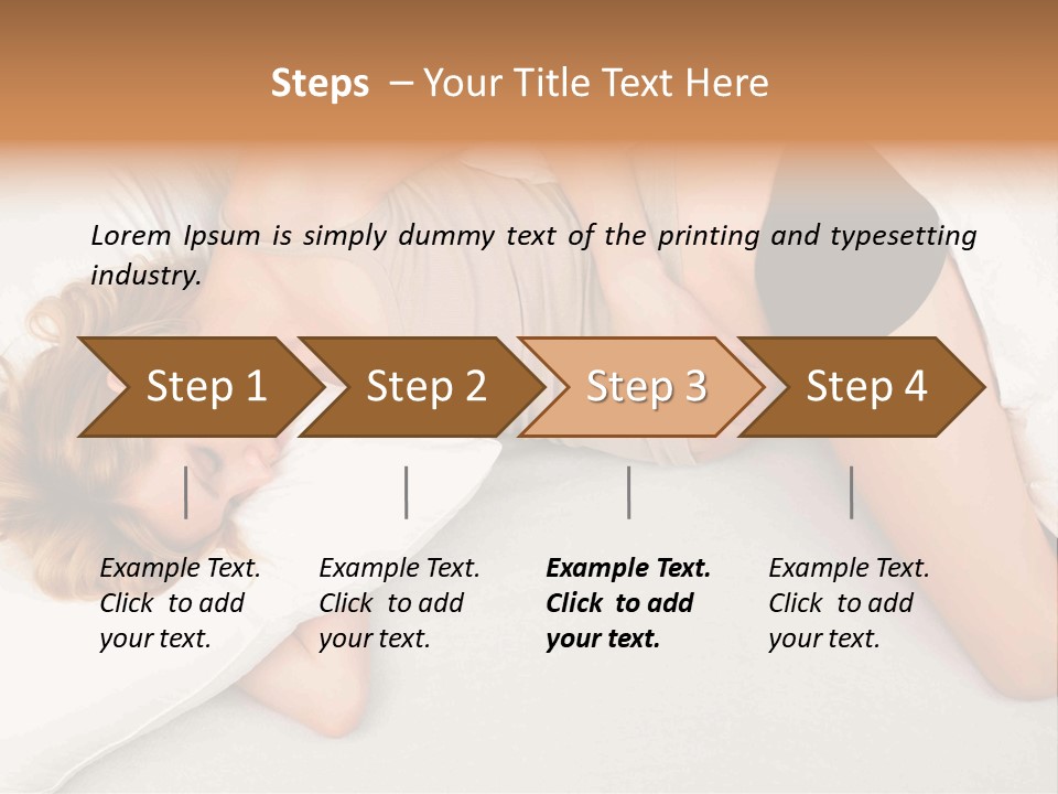 A Woman Laying On A Bed With Her Stomach Exposed PowerPoint Template