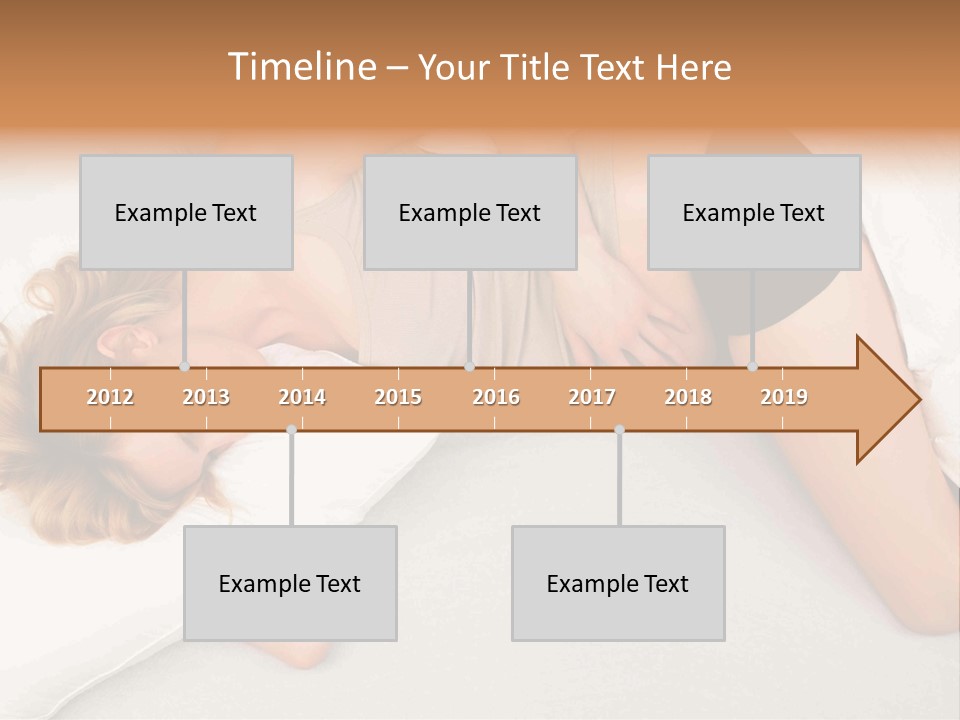 A Woman Laying On A Bed With Her Stomach Exposed PowerPoint Template