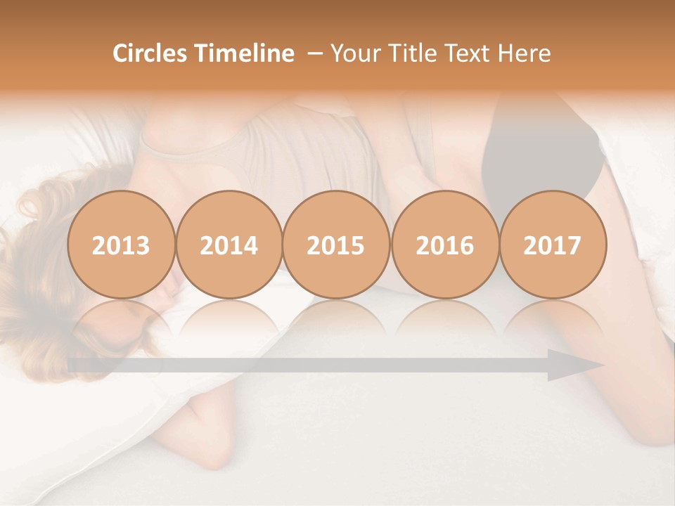 A Woman Laying On A Bed With Her Stomach Exposed PowerPoint Template