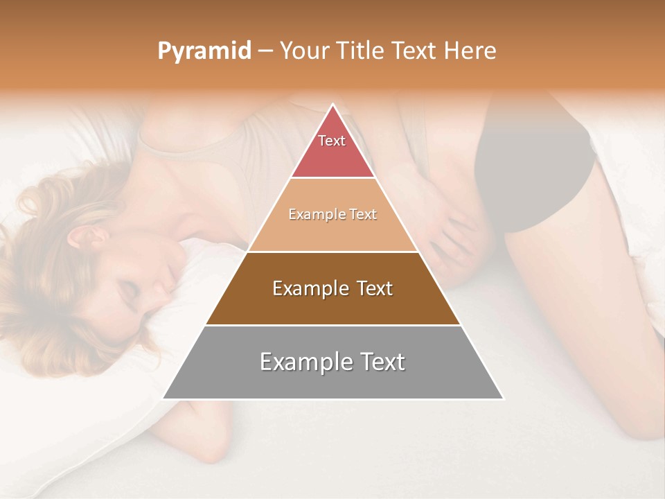 A Woman Laying On A Bed With Her Stomach Exposed PowerPoint Template