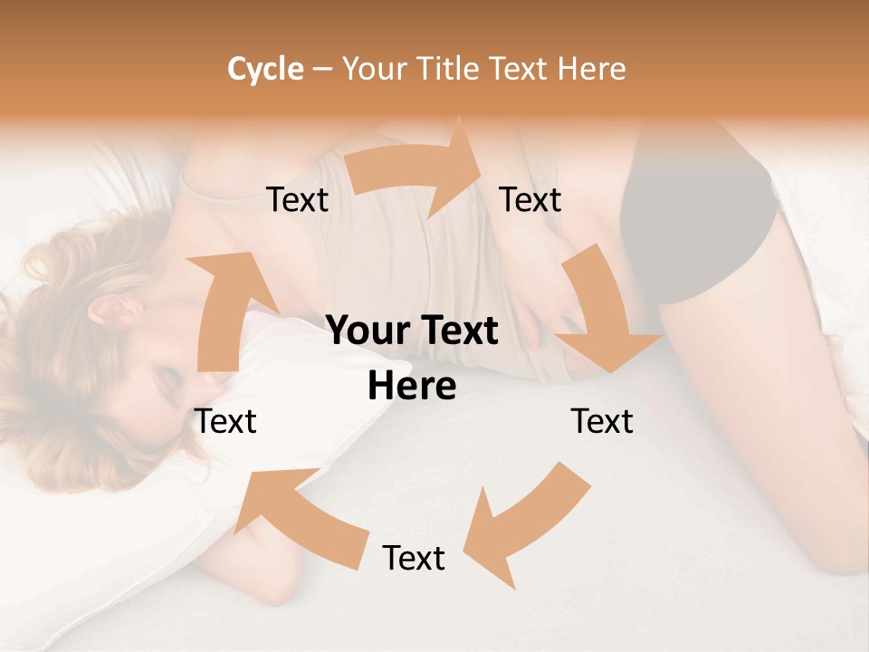A Woman Laying On A Bed With Her Stomach Exposed PowerPoint Template