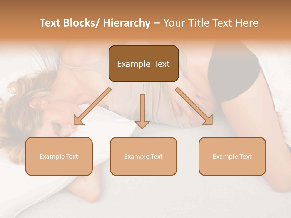 A Woman Laying On A Bed With Her Stomach Exposed PowerPoint Template