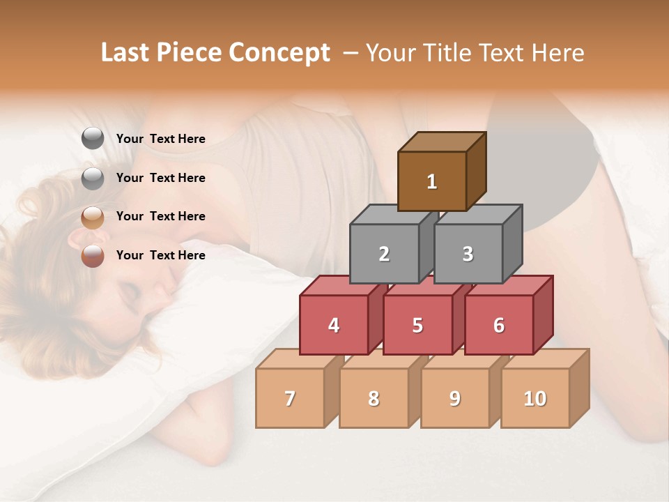A Woman Laying On A Bed With Her Stomach Exposed PowerPoint Template