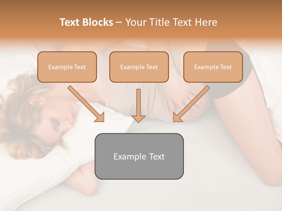 A Woman Laying On A Bed With Her Stomach Exposed PowerPoint Template