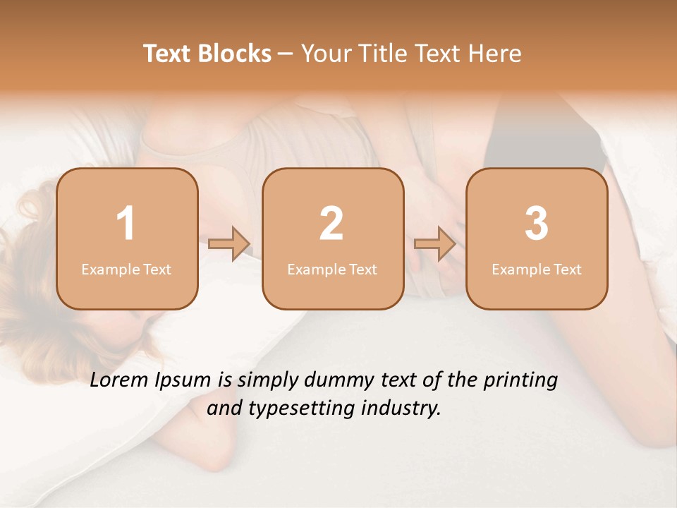 A Woman Laying On A Bed With Her Stomach Exposed PowerPoint Template