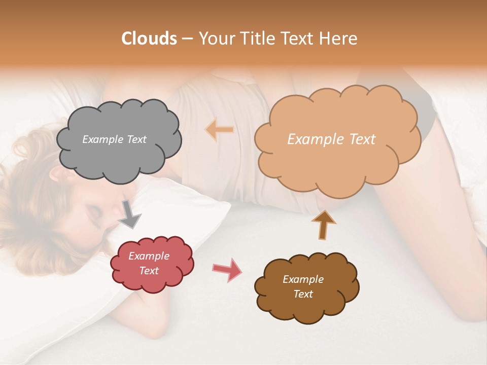 A Woman Laying On A Bed With Her Stomach Exposed PowerPoint Template