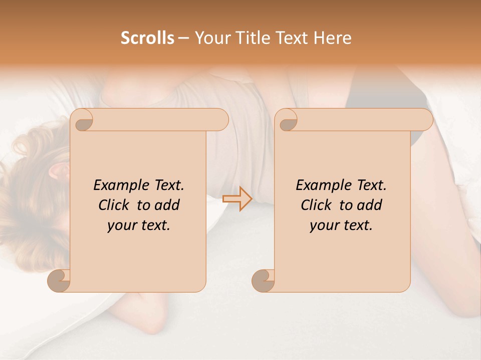 A Woman Laying On A Bed With Her Stomach Exposed PowerPoint Template