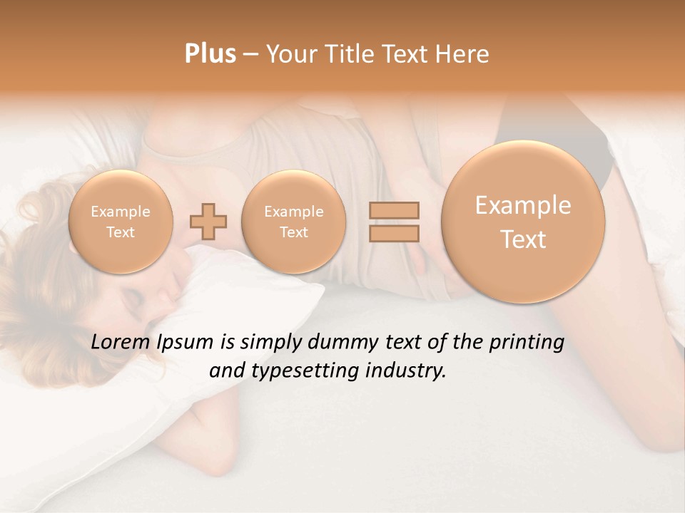 A Woman Laying On A Bed With Her Stomach Exposed PowerPoint Template