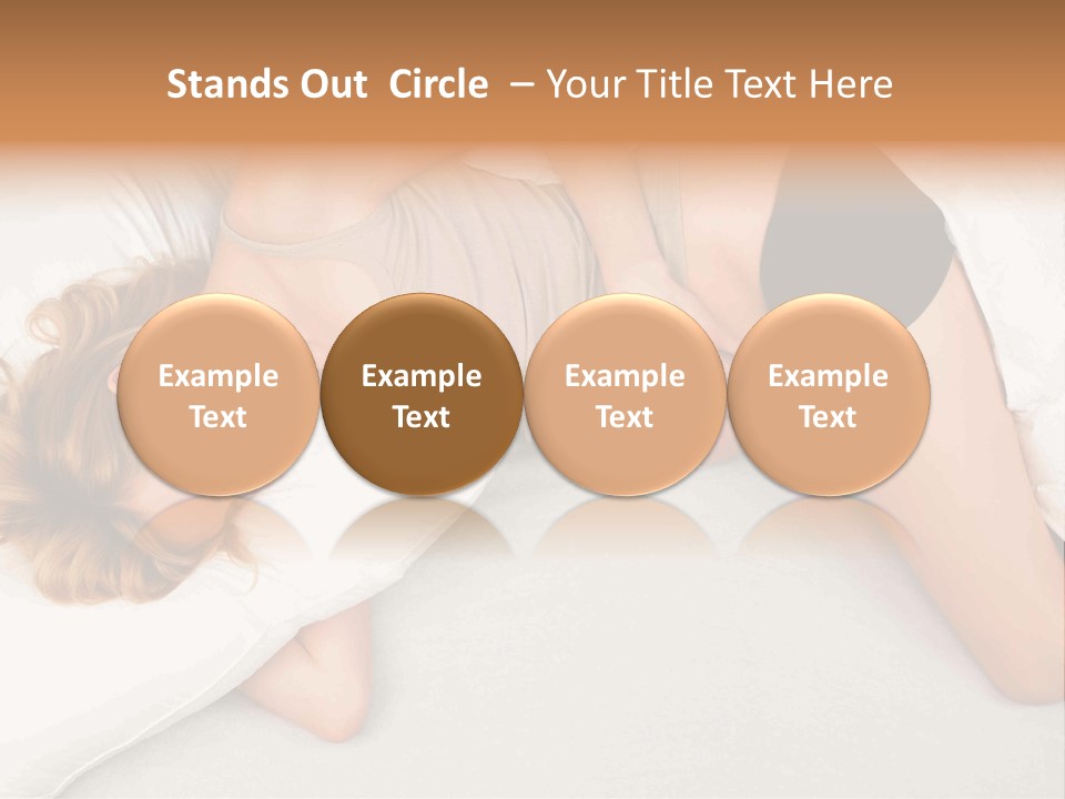 A Woman Laying On A Bed With Her Stomach Exposed PowerPoint Template