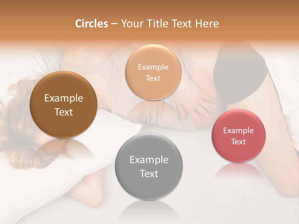 A Woman Laying On A Bed With Her Stomach Exposed PowerPoint Template