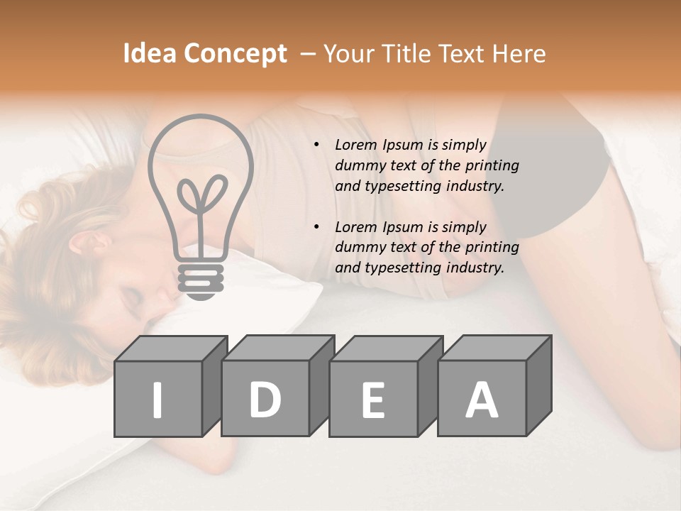 A Woman Laying On A Bed With Her Stomach Exposed PowerPoint Template