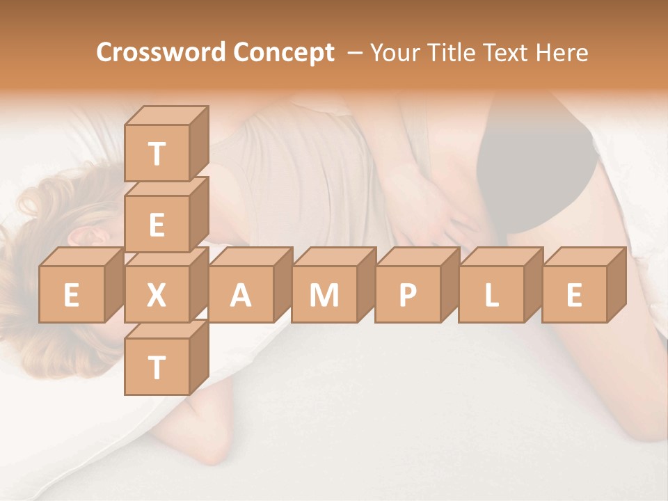 A Woman Laying On A Bed With Her Stomach Exposed PowerPoint Template