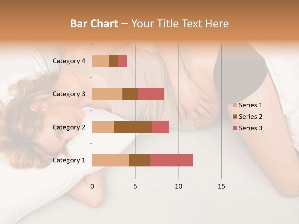 A Woman Laying On A Bed With Her Stomach Exposed PowerPoint Template
