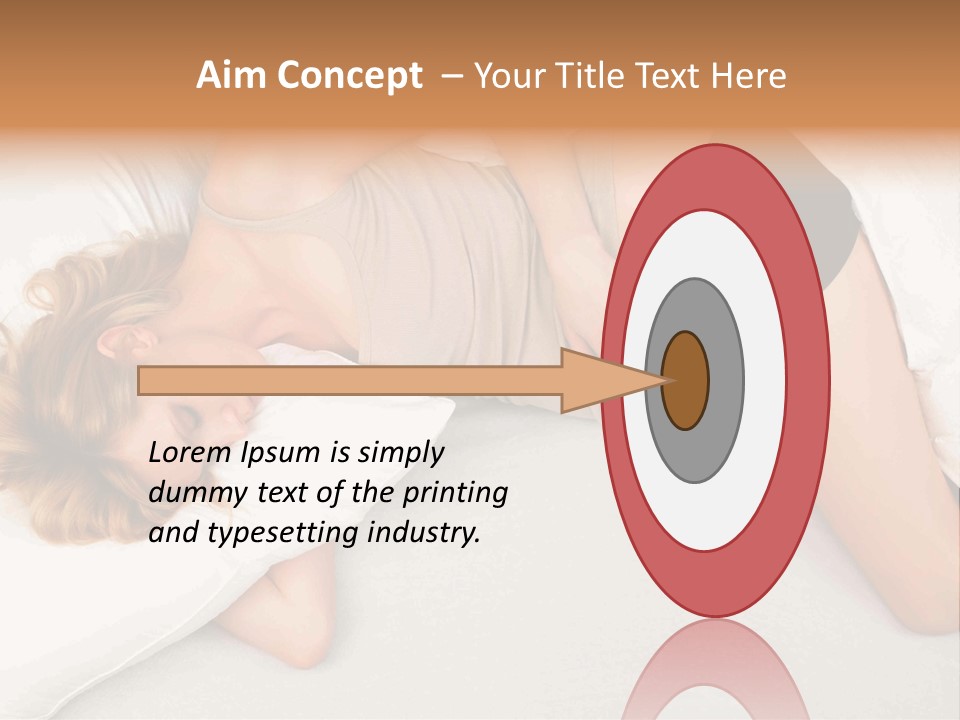 A Woman Laying On A Bed With Her Stomach Exposed PowerPoint Template