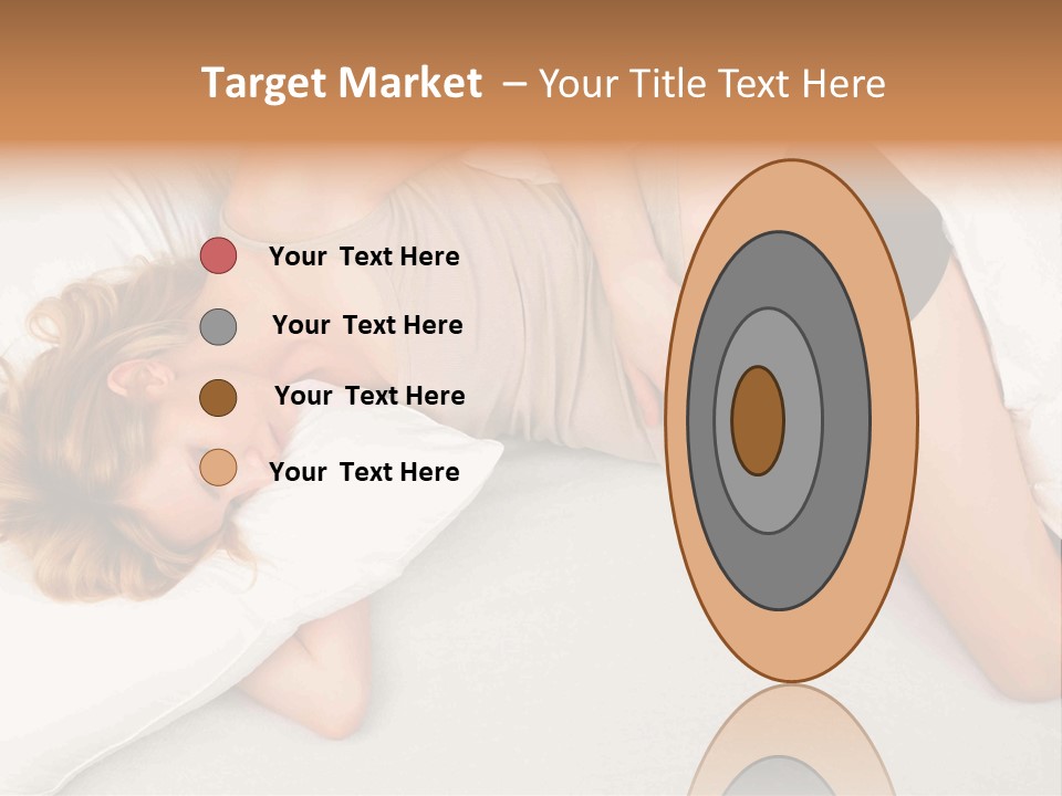 A Woman Laying On A Bed With Her Stomach Exposed PowerPoint Template