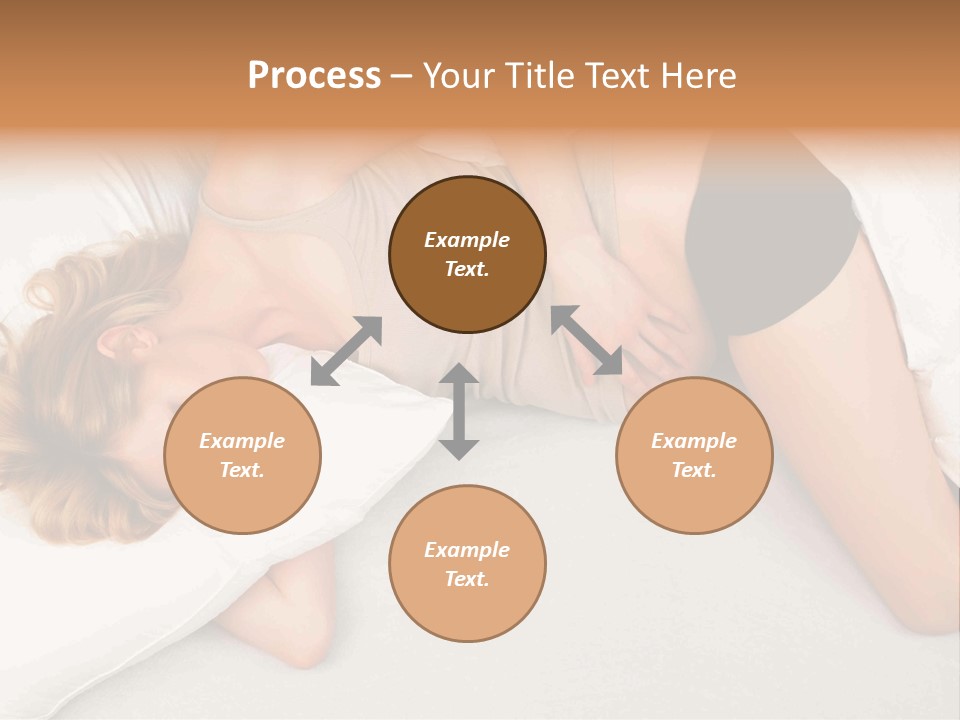 A Woman Laying On A Bed With Her Stomach Exposed PowerPoint Template